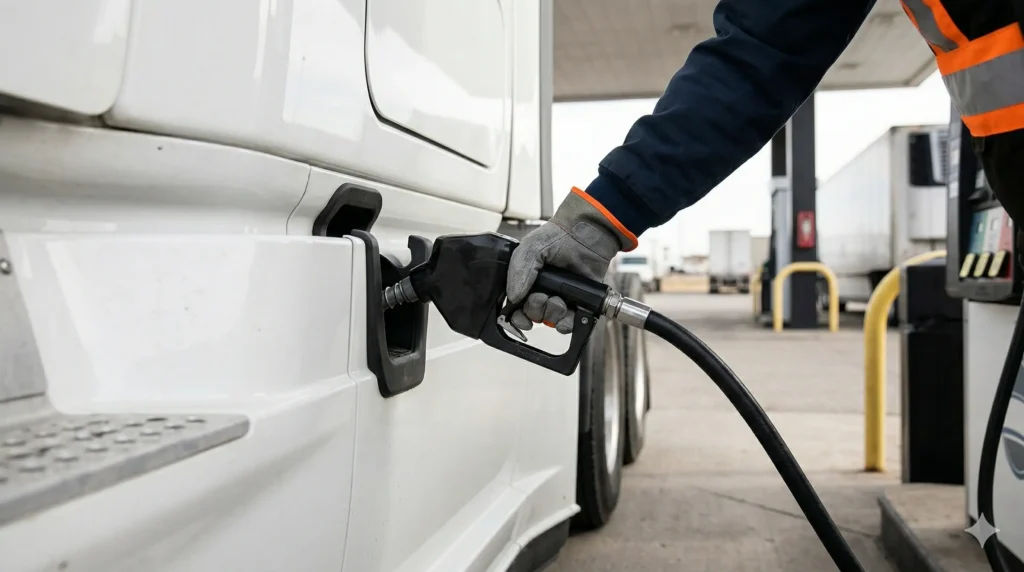 Truck driver refueling for cost efficiency